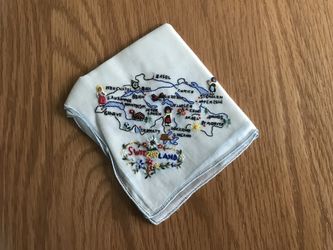 Vintage Swiss embroidered handkerchief