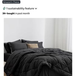 Love's cabin Queen Comforter Set Black 7 Pieces Queen