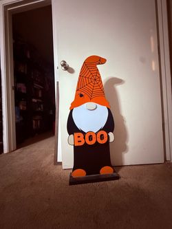 Large Halloween gnome sign