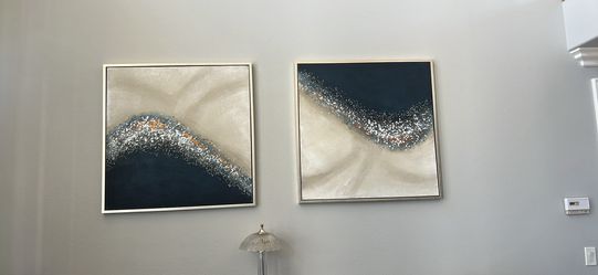 2 Lux Abstract Framed pieces of art
