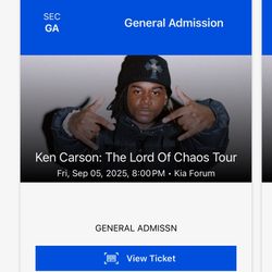 Ken Carson GA Floor Tickets (Sold out)