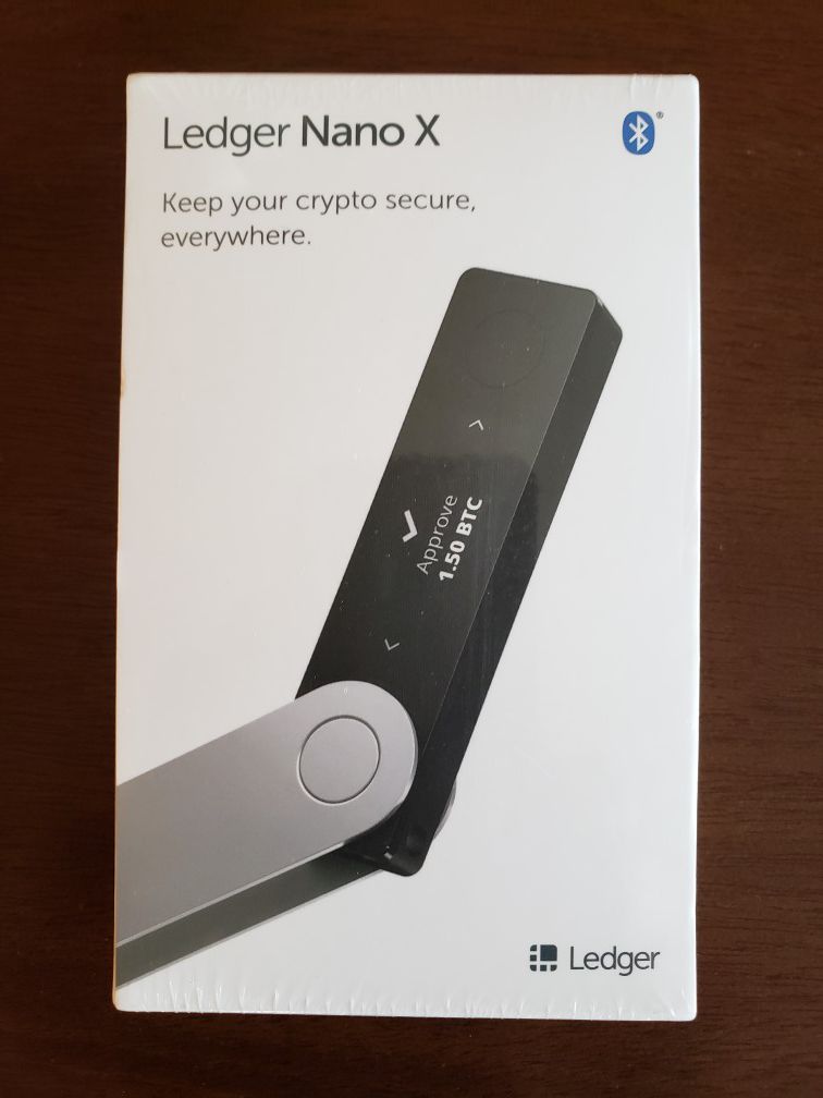 Brand New Ledger Nano X Cryptocurrency Wallet with Bloothtooth