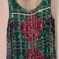Vintage MODI Full Heavy Beaded Sequin Top