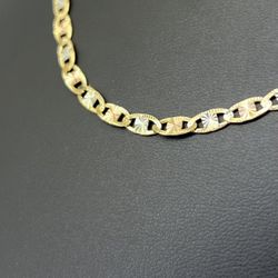 14kt Gold Tri Color Valentino Necklace 3.9mm 10.70grams  22” 158296 4