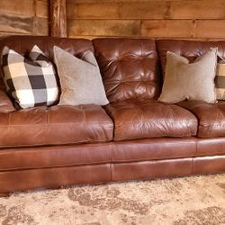 Flexsteel Genuine Leather Sofa
