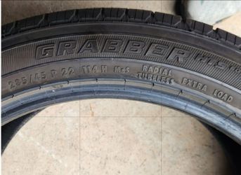 Grabber HTS60 tire for Sale (Patched)