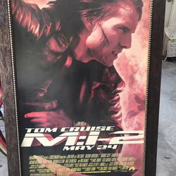 Tom Cruise Autographed Framed Mission Impossible 2 Movie Poster