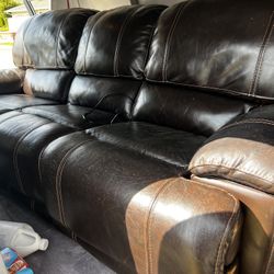 Brown Leather Recliner