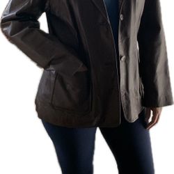 Women’s Genuine Leather Jacket, Size 18