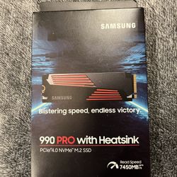 Samsung 990 Pro NVME 4 TB With Heatsink PS5 Ready