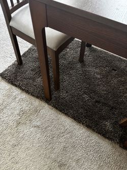 Dark Brown Shag Area Rug