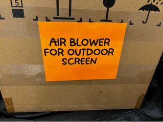 Inflatable screen and air blower package