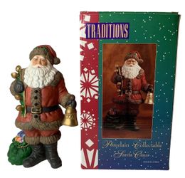Traditions Vintage Porcelain Santa Collector