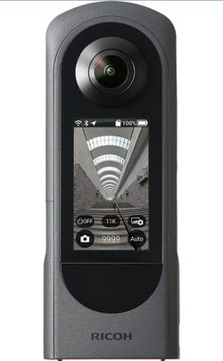 Ricoh Theta X 360 Degree Camera, High Resolution Image of approximate 60M, 5.7K 360, Touch Screen

