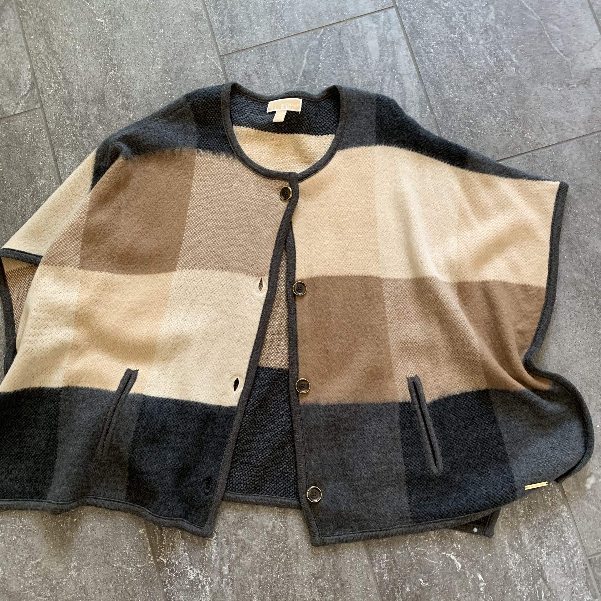 Michael Kors button up poncho