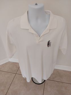 White USA Golf Polo Shirt Size L
