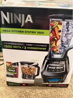 Ninja Kitchen System | All-in-One Food Processor & Blender for Smoothies | Includes Pitcher, (2) 16 oz. To-Go Cups & 8-Cup Bowl | Makes Salsa, Dough, 