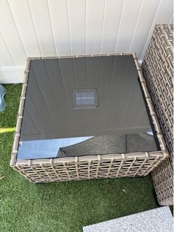 Patio Furniture Solar Powered Coffee Table