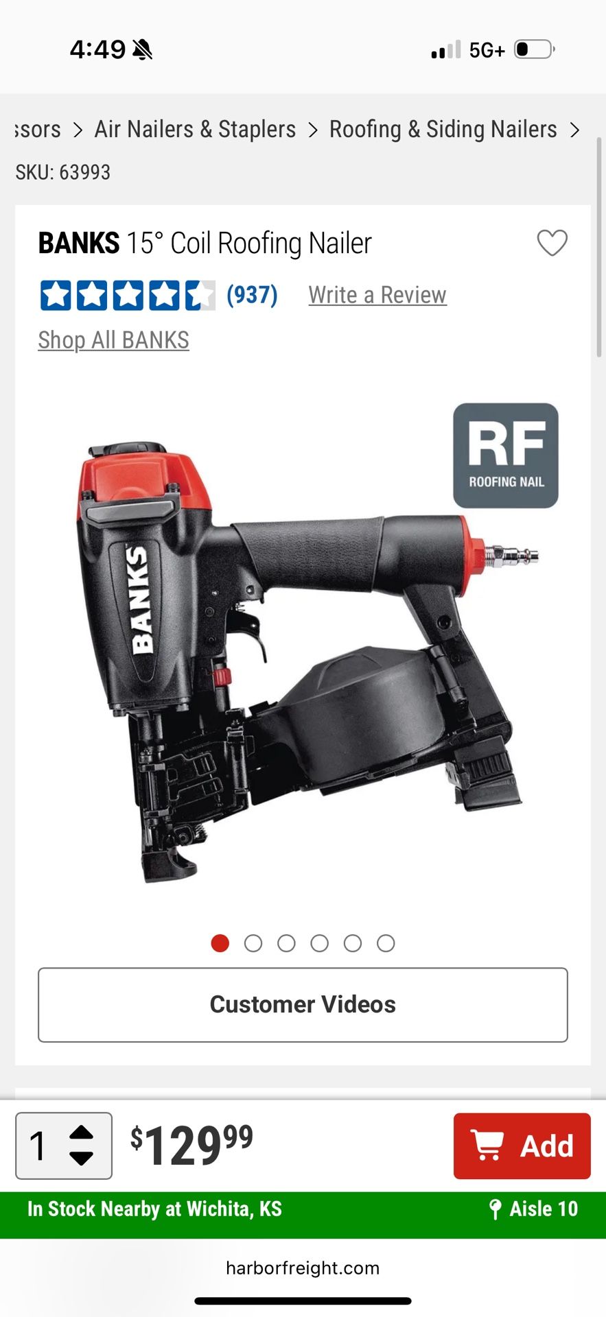 Brand New Banks Roof Air Gun