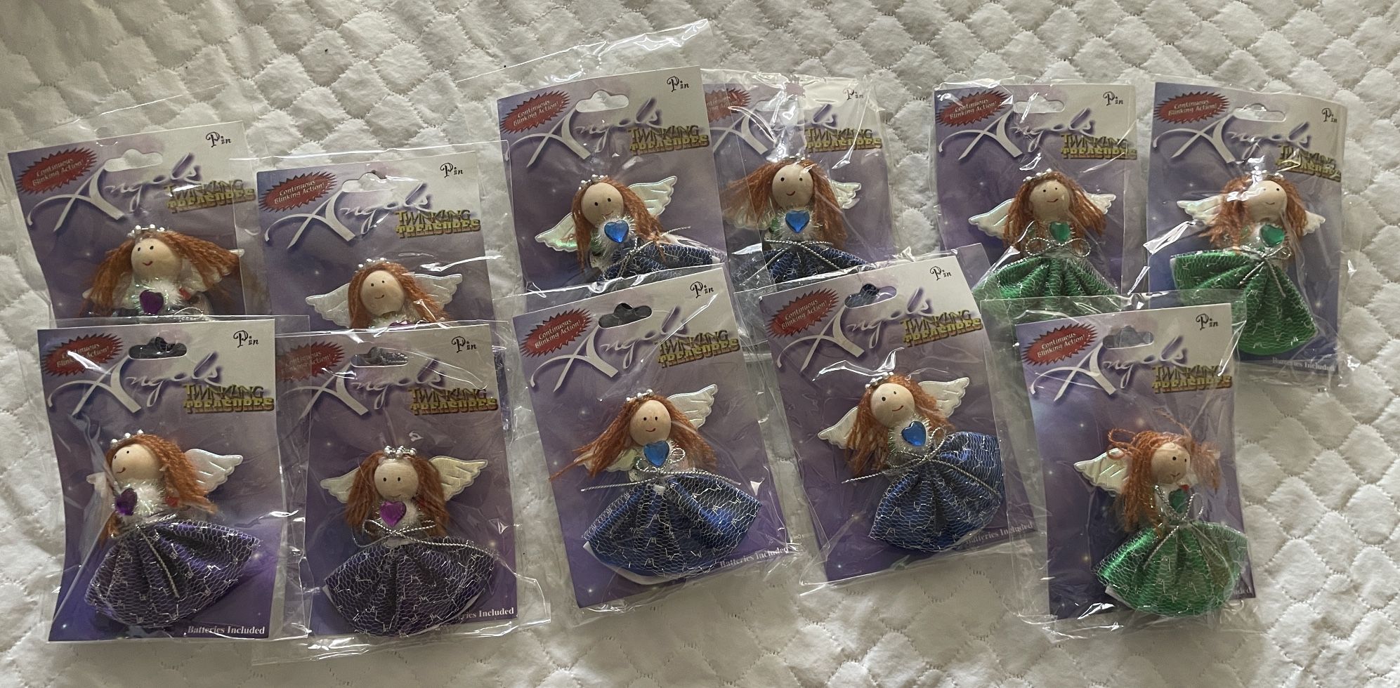 Set Of 12- Angel Twinkling Treasures Pin/brooch