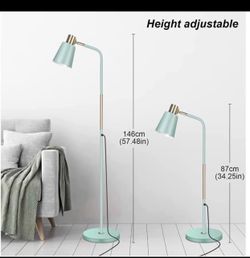 Industrial Floor Lamp Height Adjustable 360° Rotation Lampshade Modern Standing(0074)
