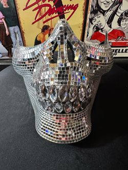 Disco ball skull mask