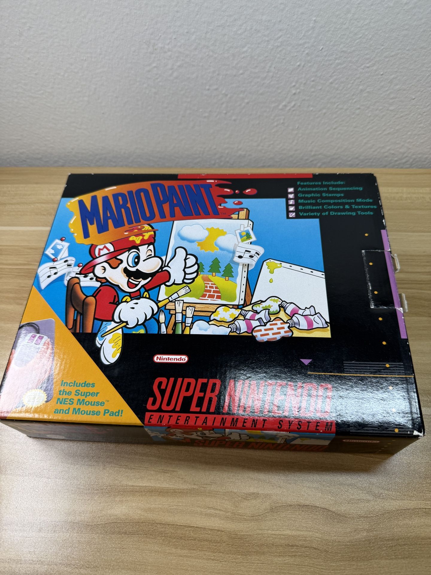 Mario Paint for Super Nintendo SNES Complete In Box CIB Great Shape With Mouse