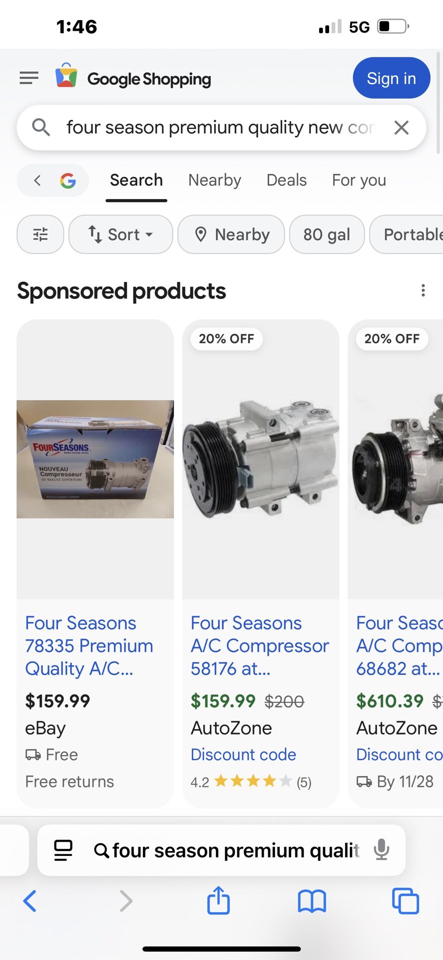 Brand New Car Compressor 