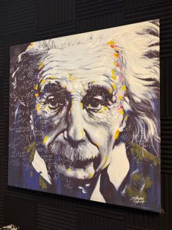 40 in x 40 in Einstein canvas
