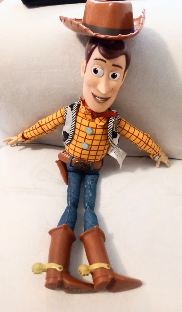 Vintage Thinkway Toy Story 1995 16” Woody Disney Pixar Pull String Doll