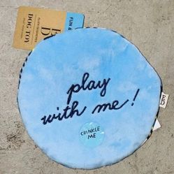 Dog Toy Disc Blue Stripe Jouet Pour Play With Me!