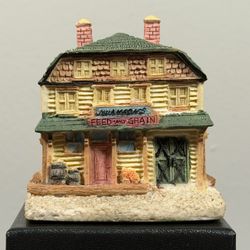 Feed and Grain Store Miniature Village Building Figurine