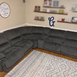 6 Piece Power Recliner Modular Sectional Sofa