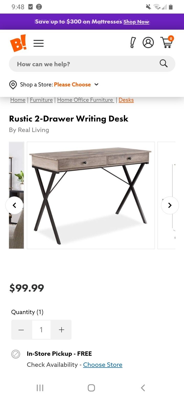 Two Drawer Desk