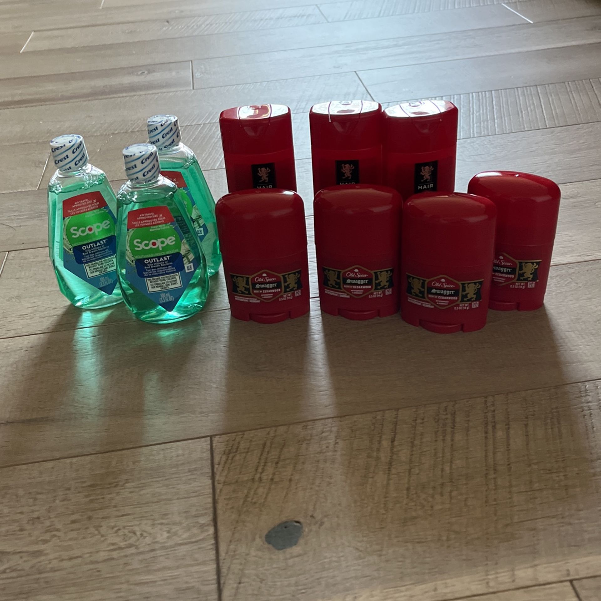 Travel Size Deordorant And Mouthwash 