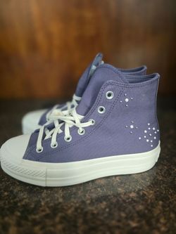 Size 7.5 New Converse Chuck Taylor All Star Lift Hi Canvas A12513C Lavander Ash Women's