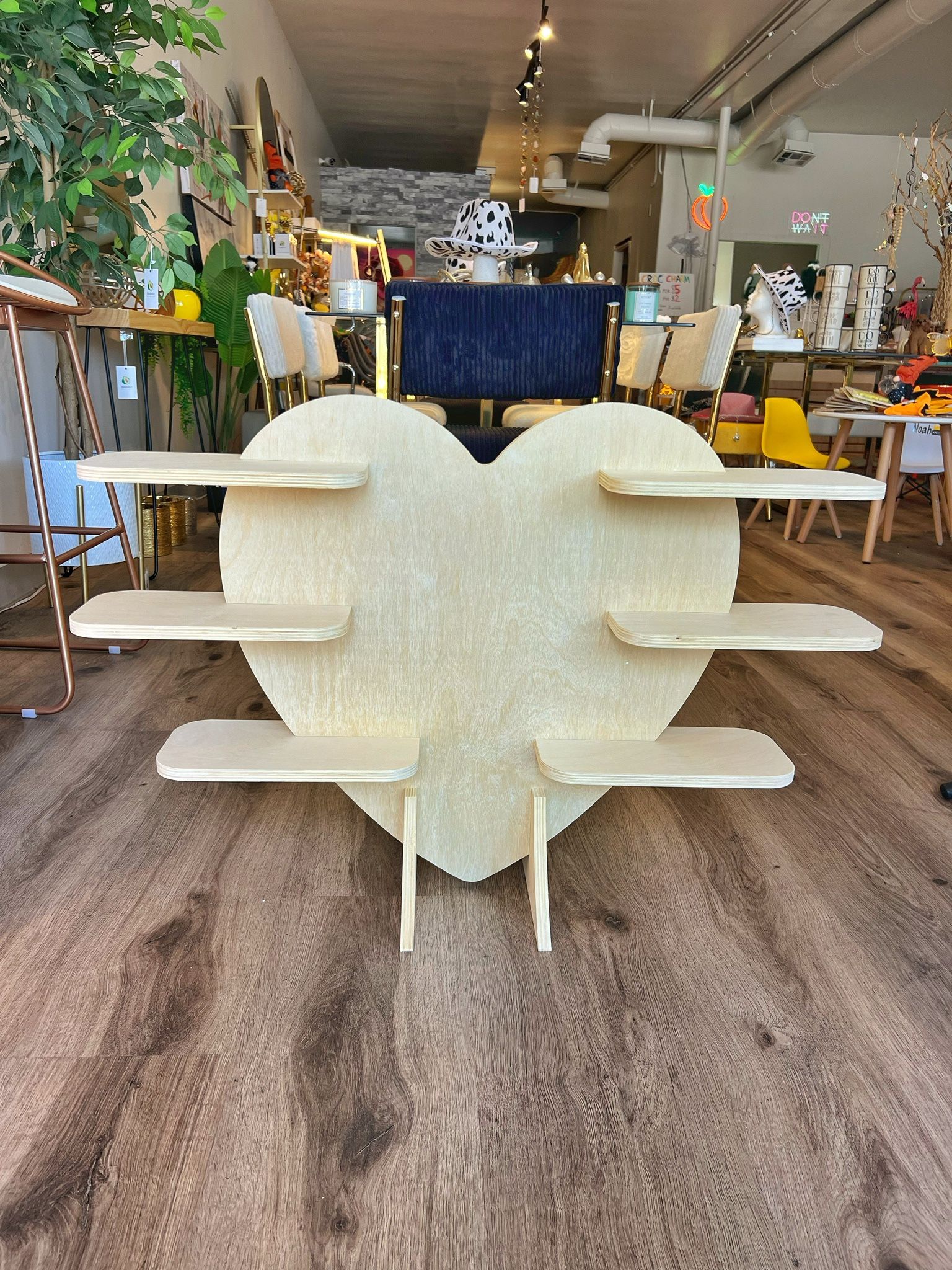 ハンドメイド ハートのスタンドシェルフ オープンシェルフ ビッグ
