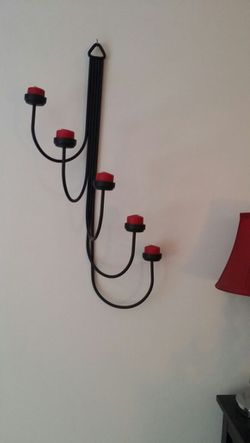 Pair of Wrought iron candle holders...