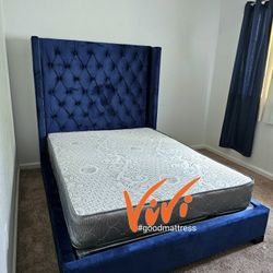 QUEEN MATTRESS WITH BOX SPRING 2PC. BED FRAME ISN'T AVAILABLE