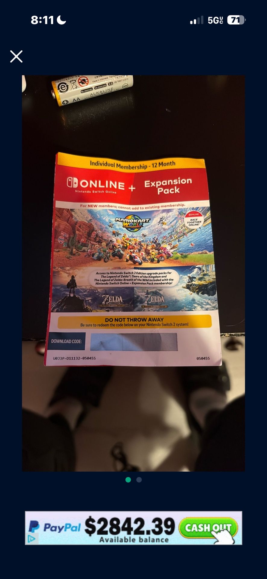 Mario kart world and 12month membership