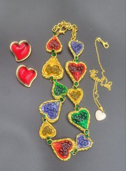 Heart lot of necklaces