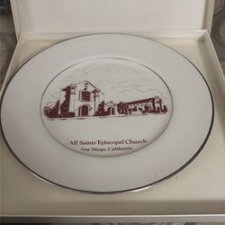 Decorative plate “All Saints Episcopal pole, Church, San Diego, California Decorative plate “All Saints Episcopal pole, Church, San Diego, California