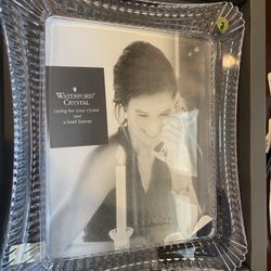 Vtg Rare Waterford Crystal Portrait Metropolitan Elegant Picture Frame 8x10 Box