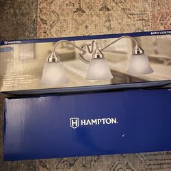 23.5" W x 7.75"H (59.7 cm Ancho x 19.7 cm Alto) • 3 Alabaster Glass Shades • Uses (3) standard "screw-in" bulbs, up to