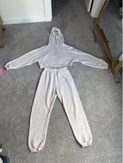 Pink Victoria Secret Sweatshirt Sweatpants SweatSuit Top is Small S Bottoms are XS