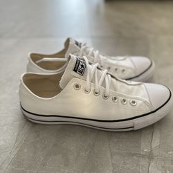 White Converse Like New Size 9.5