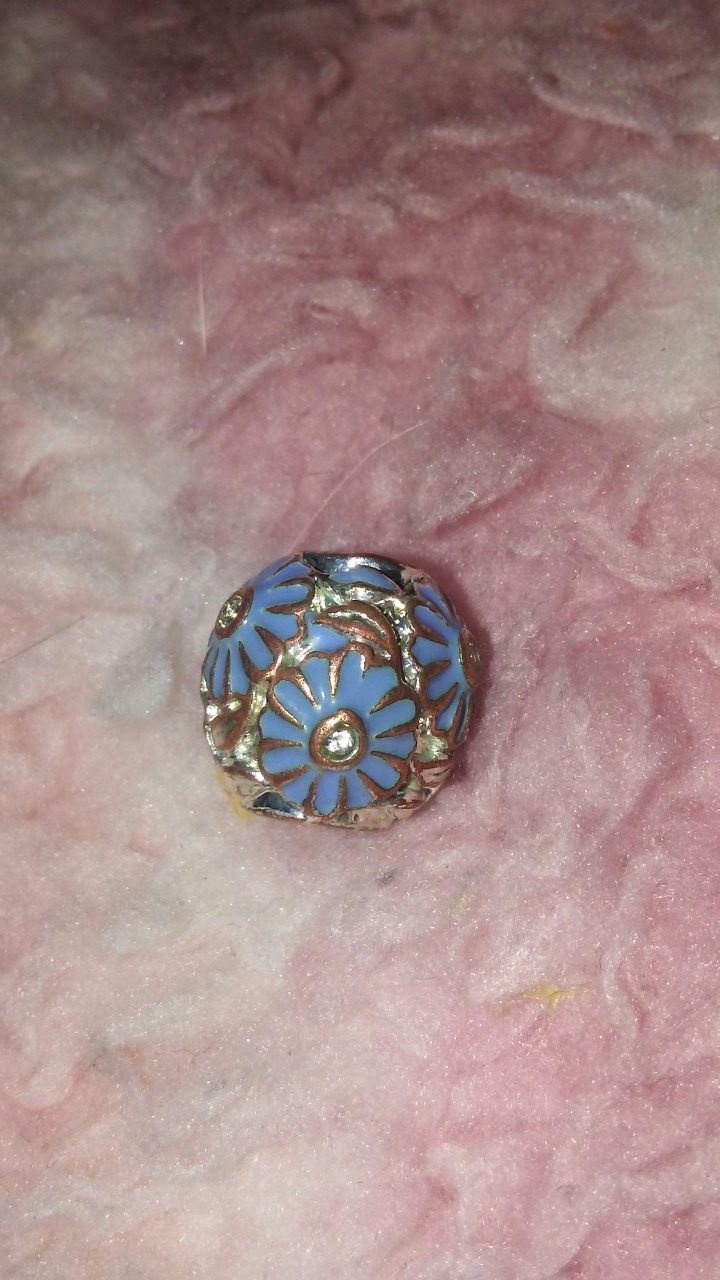 Blue Enamel Flower Charm