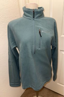 Brand New Columbia 1/2 Zip Microfleece Pullover Small Slate Blue/Teal
