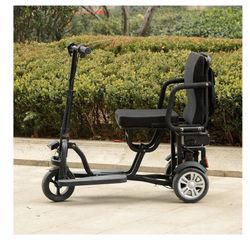3-Wheel Folding Mobility Scooter Foldable Lightweight Electric Scooter for Adults & Seniors, Detachable Lithium Battery, Long Range 28 Miles, 3-Speed,