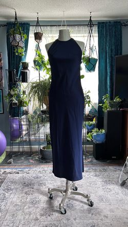 SHEIN blue satin dress